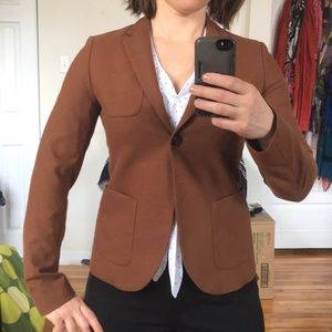 EUC Uniqlo wool blend blazer brown S